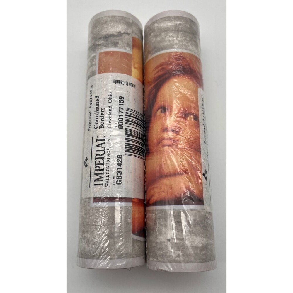 Imperial Wallpaper Border 5 Yard Rolls Angel Cherubs Sistine Madonna Raphael NEW
